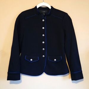 00 J Crew military style wool blend blazer jacket button up 34